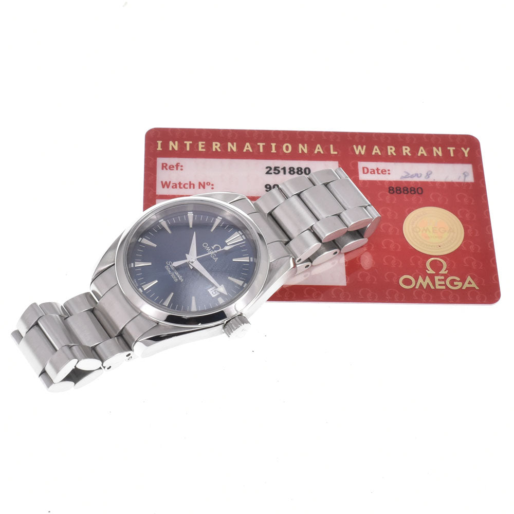 with paper OMEGA Seamaster Aqua Terra 150m 2518.80 Date blue Dial Quartz Men's
 Watch J#150151