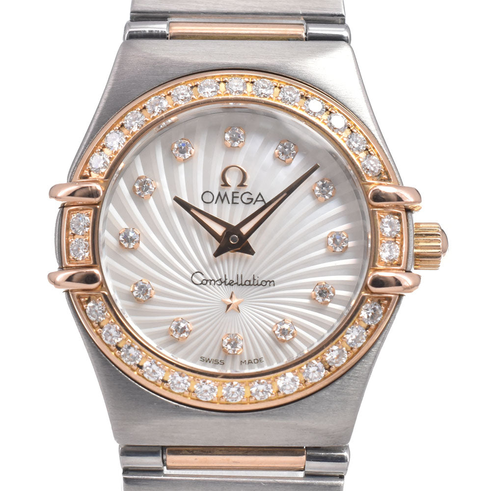 with paper OMEGA Constellation 111.25.23.60.55.00﻿3 12P Diamond Bezel Diamond White shell Dial Quartz Ladies
 Watch I#150160