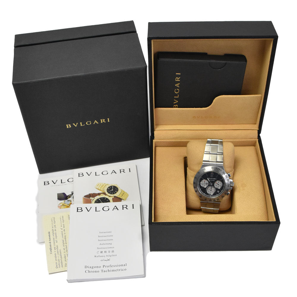 BVLGARI Diagono tachymetric CH40STA Chronograph black Dial Automatic Men's
 Watch I#150305
