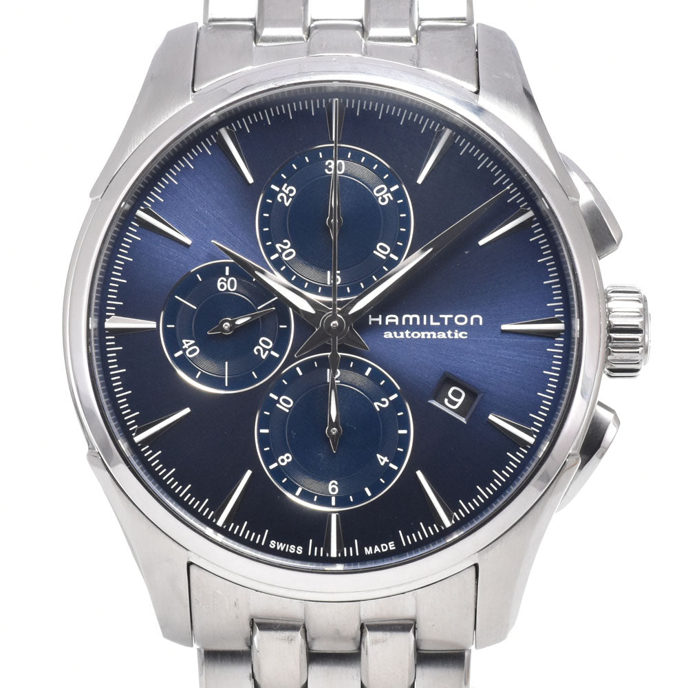 HAMILTON Jazzmaster Auto Chrono H325860 Date see-through back blue Dial Automatic Men's
 Watch I#150311