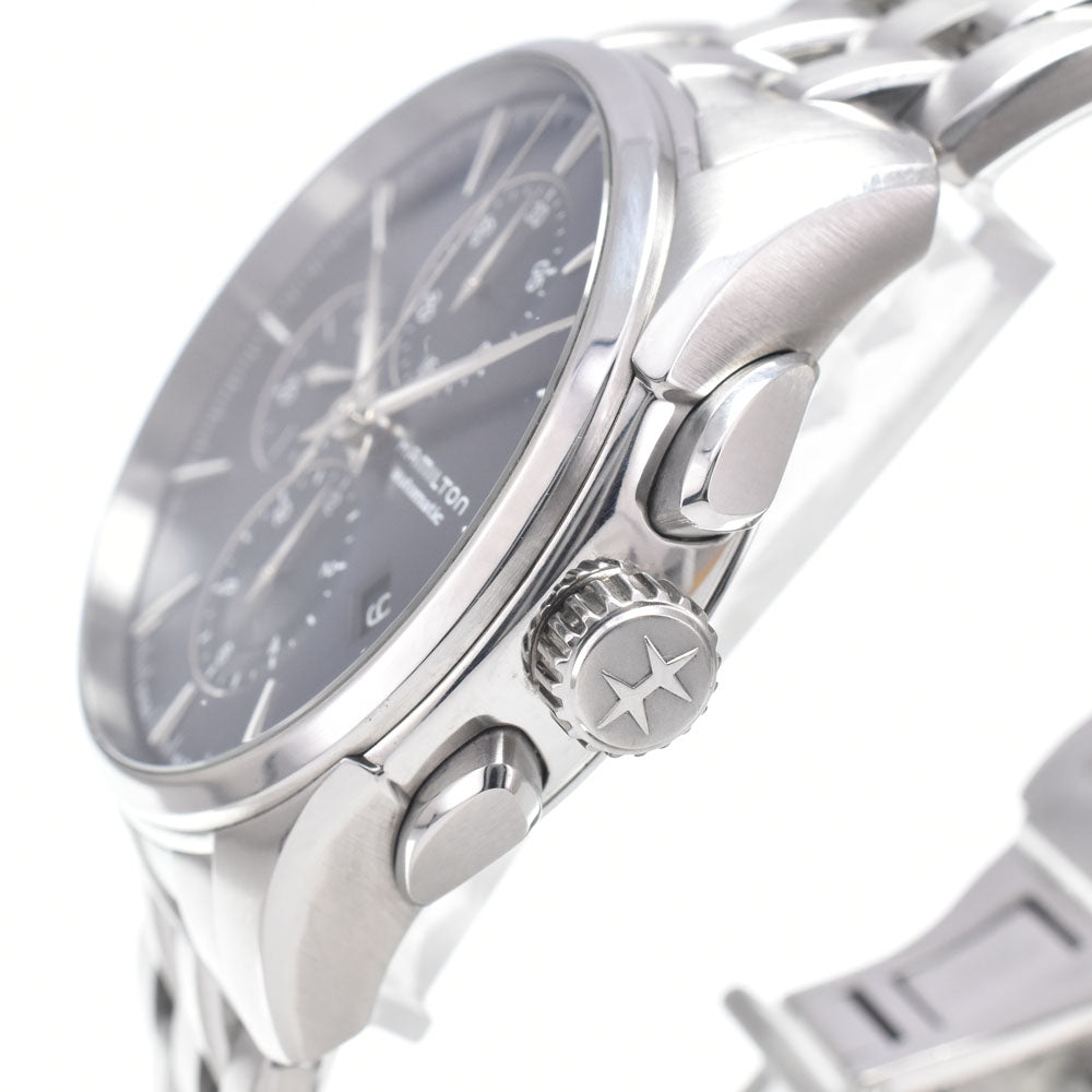 HAMILTON Jazzmaster Auto Chrono H325860 Date see-through back blue Dial Automatic Men's
 Watch I#150311