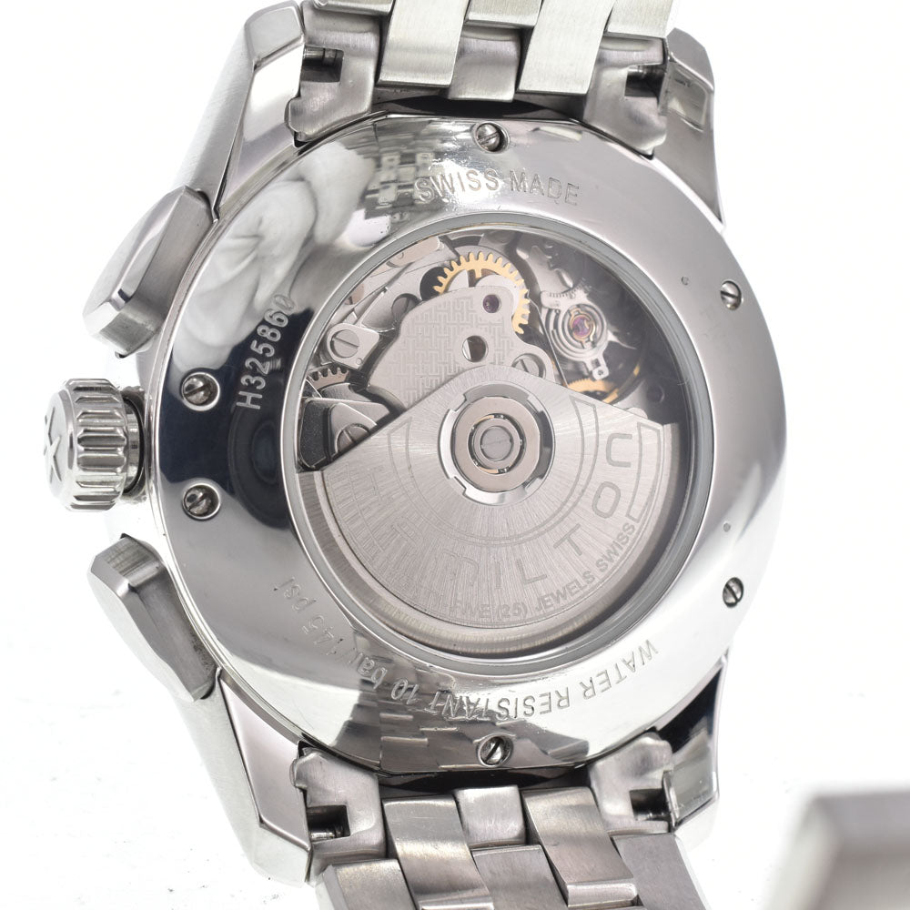 HAMILTON Jazzmaster Auto Chrono H325860 Date see-through back blue Dial Automatic Men's
 Watch I#150311