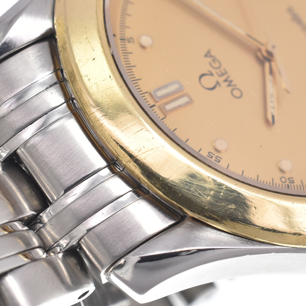 OMEGA Seamaster120M 2411 Date K18YG Bezel gold Dial Quartz Men's
 Watch I#150318