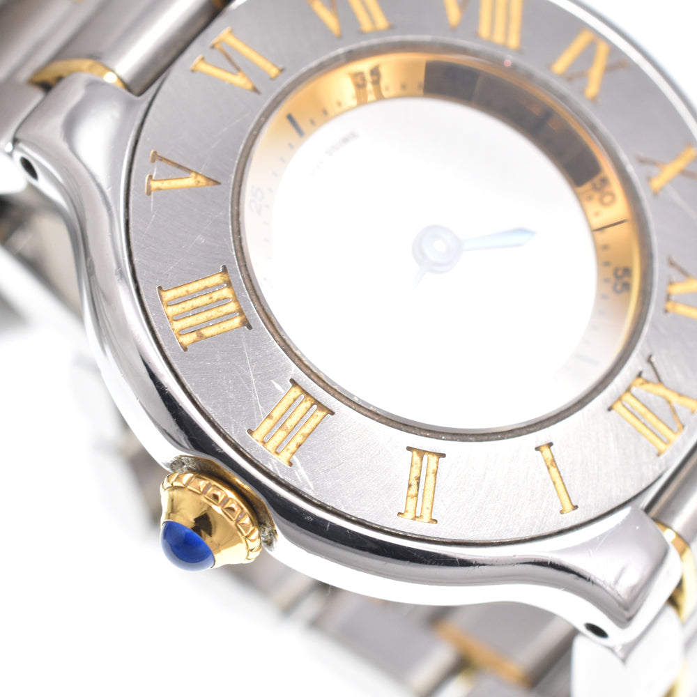 CARTIER Must21 Vantian SM W10073R6 Silver Dial Quartz Ladies
 Watch L#150320