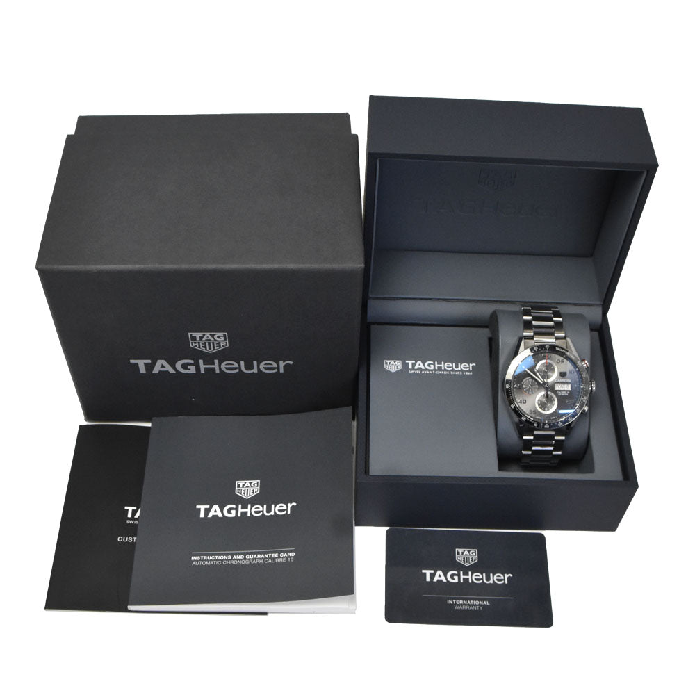 with paper TAG HEUER Carrera CV2A1U.BA0738 gray Dial Automatic Men's
 Watch I#150326