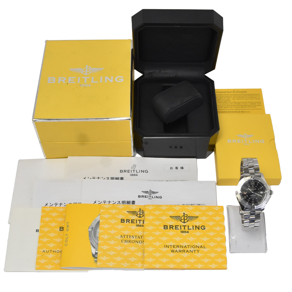 with paper BREITLING Colt A32350 black Dial Automatic Men's
 Watch O#150327