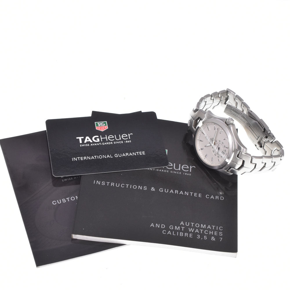 with paper TAG HEUER Link Caliber 6 WJF211B Date Silver Dial Automatic Men's
 Watch J#150328