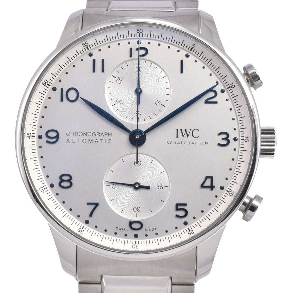 IWC SCHAFFHAUSEN Portuguese Chronograph IW371617 Silver Dial Automatic Men's
 Watch J#150330