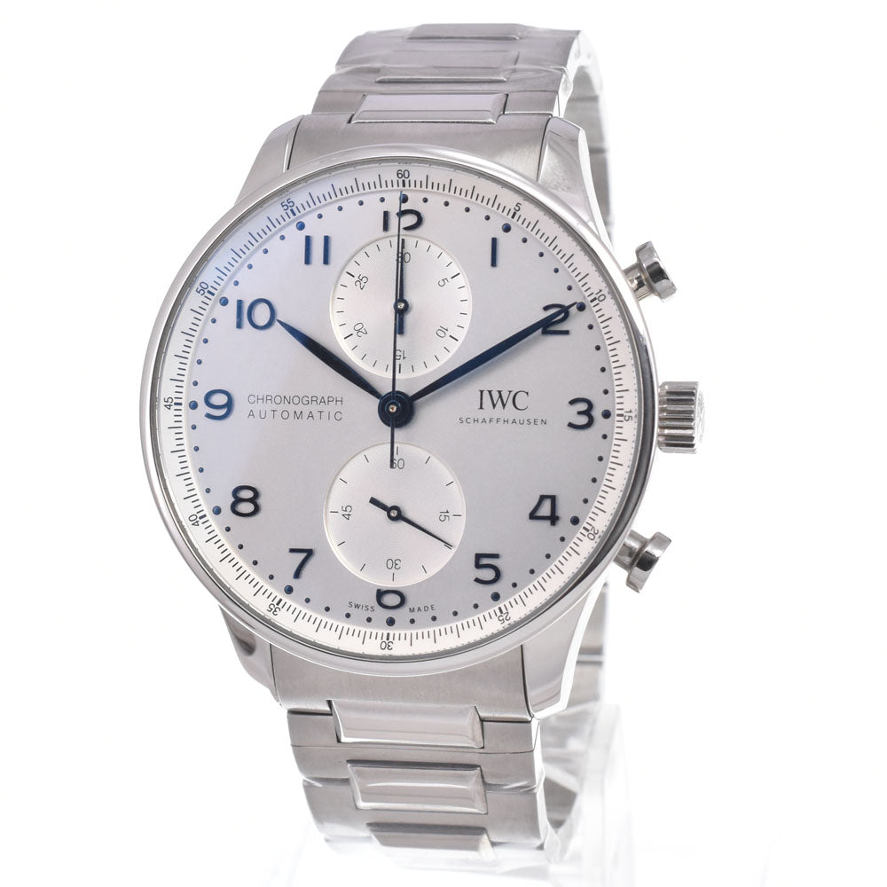 IWC SCHAFFHAUSEN Portuguese Chronograph IW371617 Silver Dial Automatic Men's
 Watch J#150330