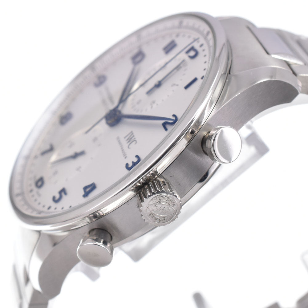 IWC SCHAFFHAUSEN Portuguese Chronograph IW371617 Silver Dial Automatic Men's
 Watch J#150330