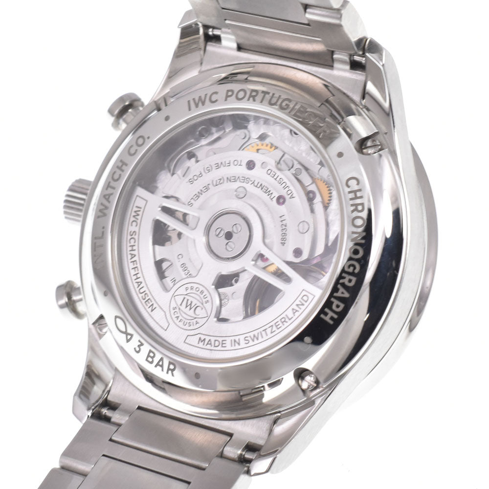 IWC SCHAFFHAUSEN Portuguese Chronograph IW371617 Silver Dial Automatic Men's
 Watch J#150330