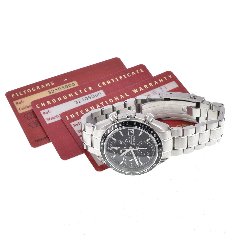 with paper OMEGA Speedmaster 3210.50 Chronograph Date black Dial Automatic Men's
 Watch J#150333