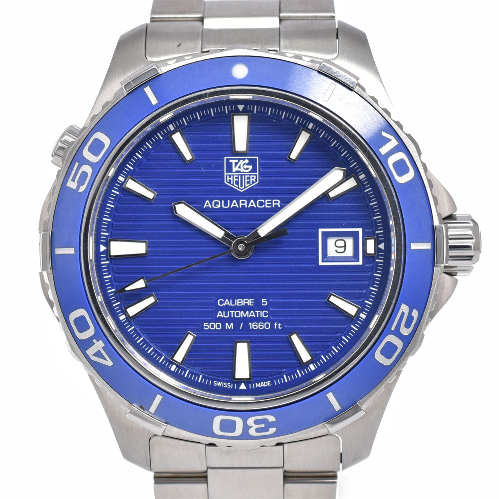 with paper TAG HEUER Aqua racer WAK2111 Date blue Dial Automatic Men's
 Watch L#150339