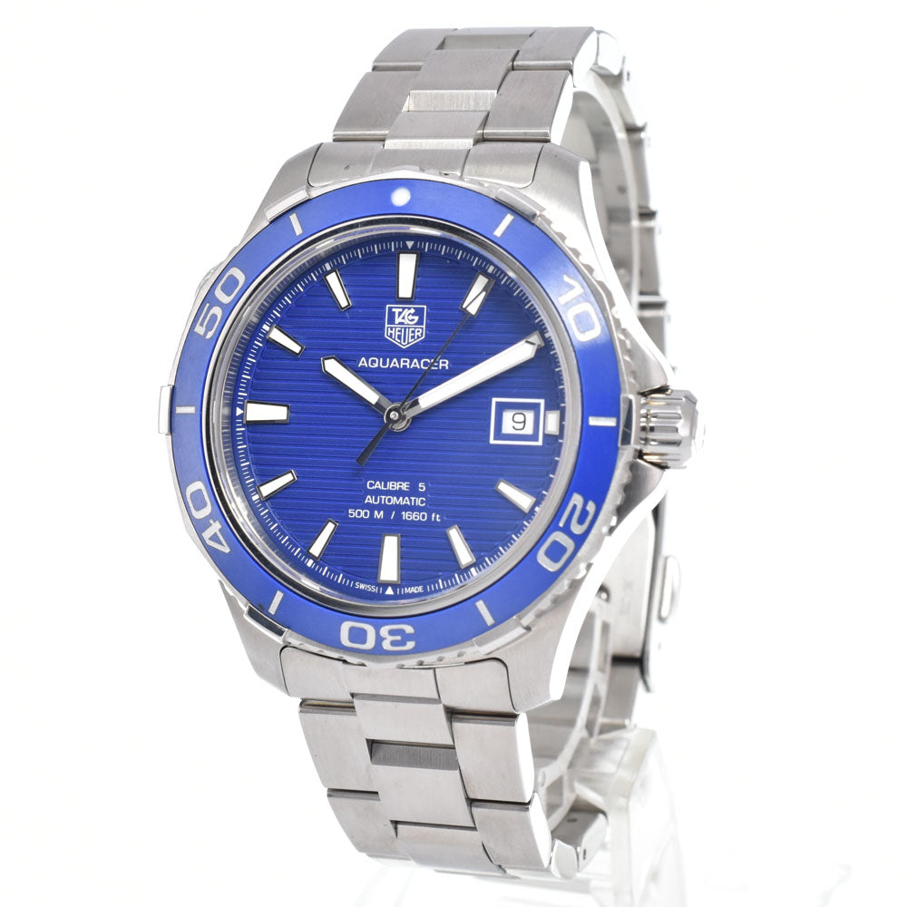 with paper TAG HEUER Aqua racer WAK2111 Date blue Dial Automatic Men's
 Watch L#150339