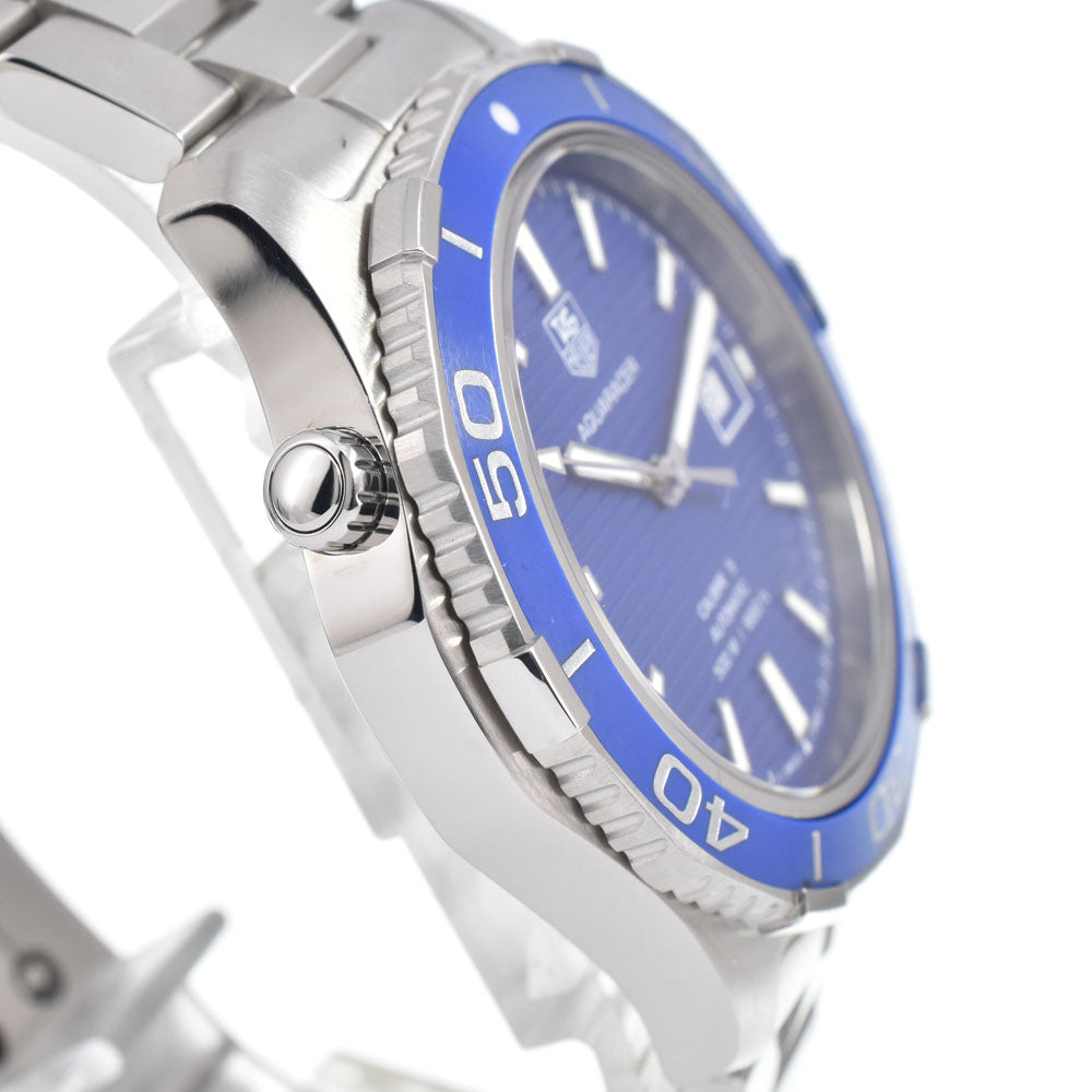 with paper TAG HEUER Aqua racer WAK2111 Date blue Dial Automatic Men's
 Watch L#150339