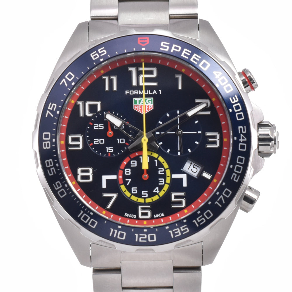 with paper TAG HEUER Formula 1 CAZ101AL Red bull racing blue Dial Quartz Men's
 Watch J#150341