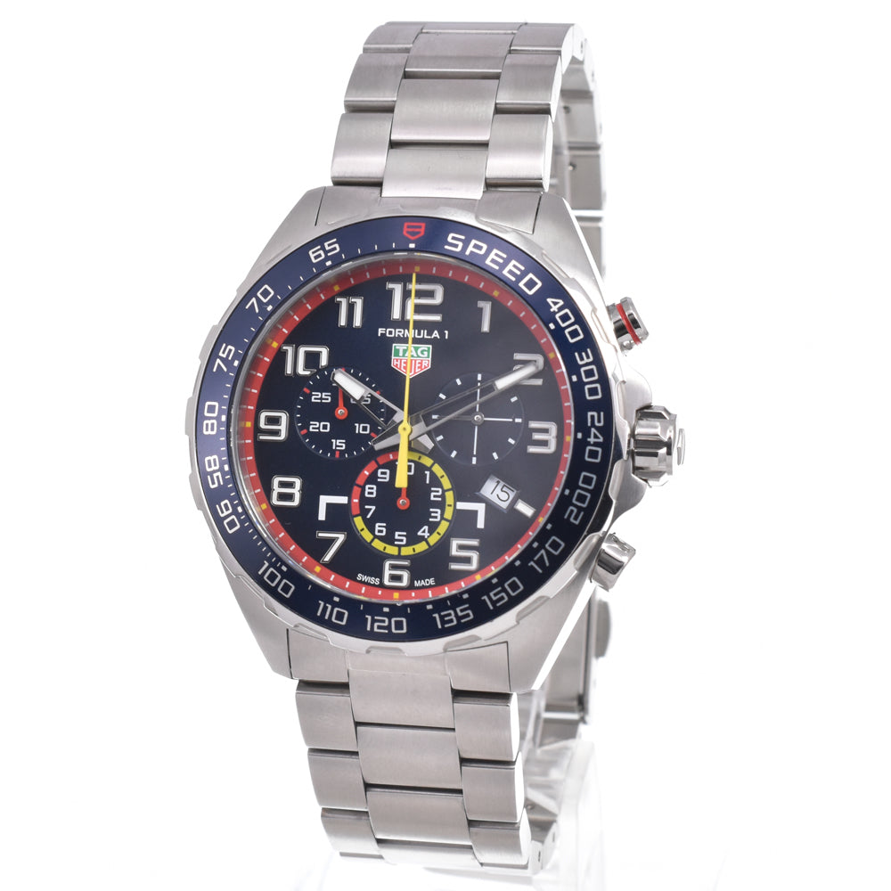 with paper TAG HEUER Formula 1 CAZ101AL Red bull racing blue Dial Quartz Men's
 Watch J#150341