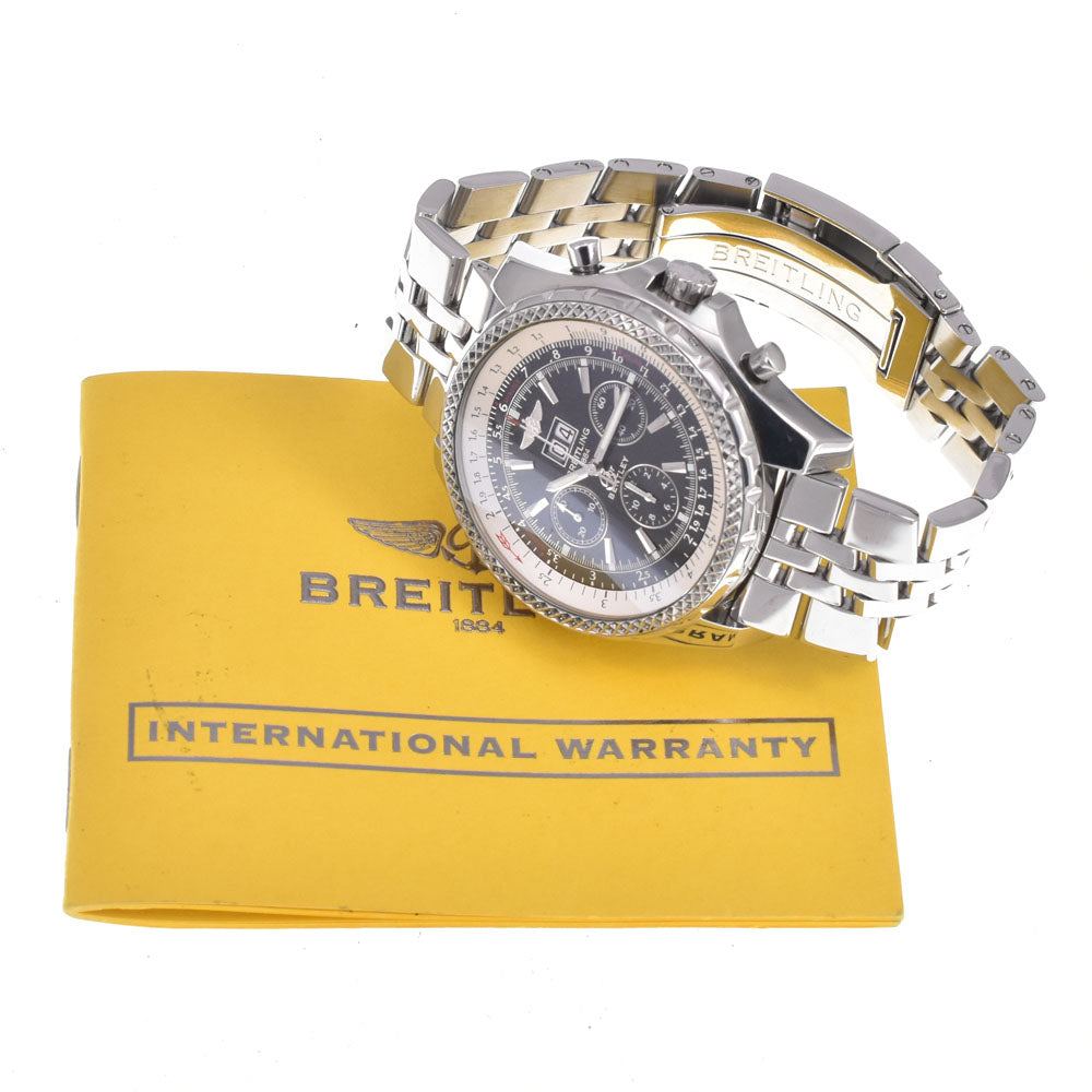 with paper BREITLING Bentley 6.75 A44362 Chronograph black Dial Automatic Men's
 Watch K#150358