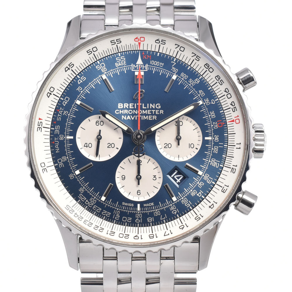 BREITLING Navi timer 01 AB0127 Chronograph Blue / Silver Dial Automatic Men's
 Watch K#150359