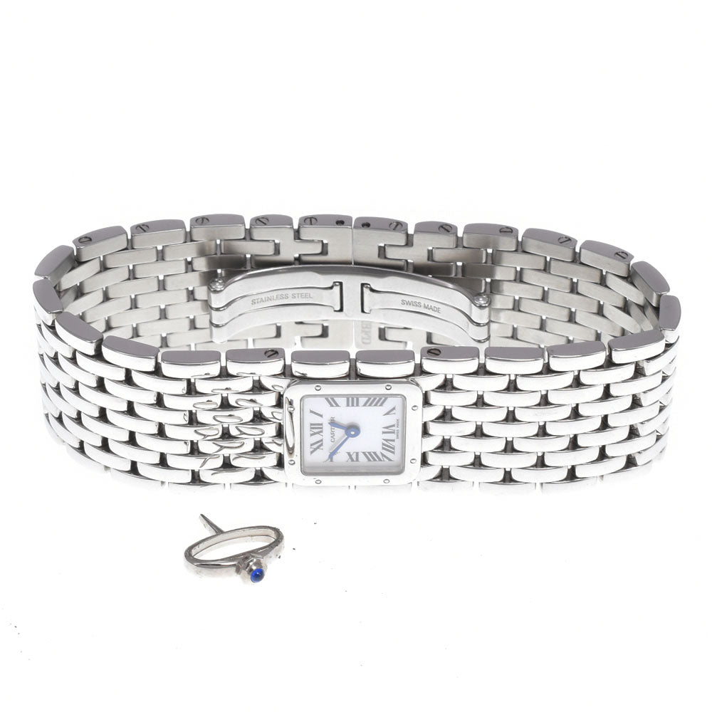 CARTIER PANTHERE Ryuban W61001T9 White shell Dial Quartz Ladies
 Watch J#150362