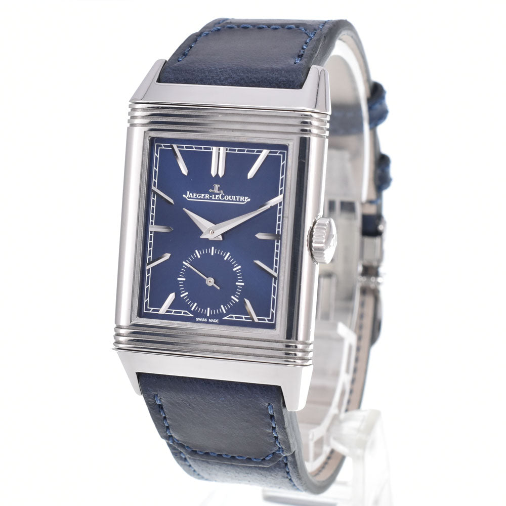 with paper JAEGER-LECOULTRE Reverso Tribute 214.8.62/Q3978480 blue Dial Hand Winding Men's
 Watch J#150372