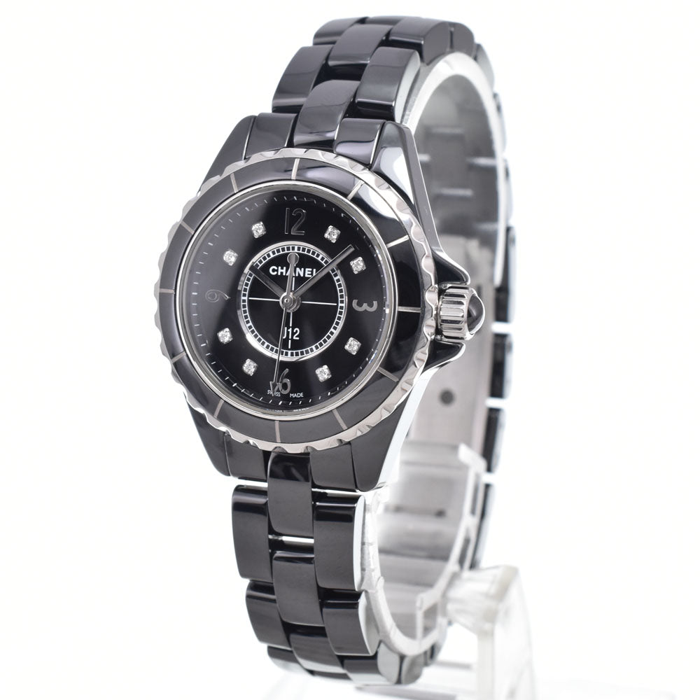 with paper CHANEL J12 H2685 8P diamond black Dial Quartz Ladies
 Watch J#150374