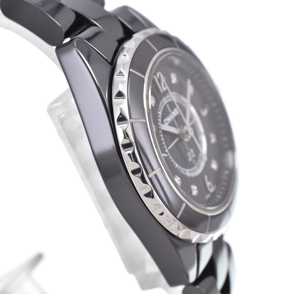 with paper CHANEL J12 H2685 8P diamond black Dial Quartz Ladies
 Watch J#150374