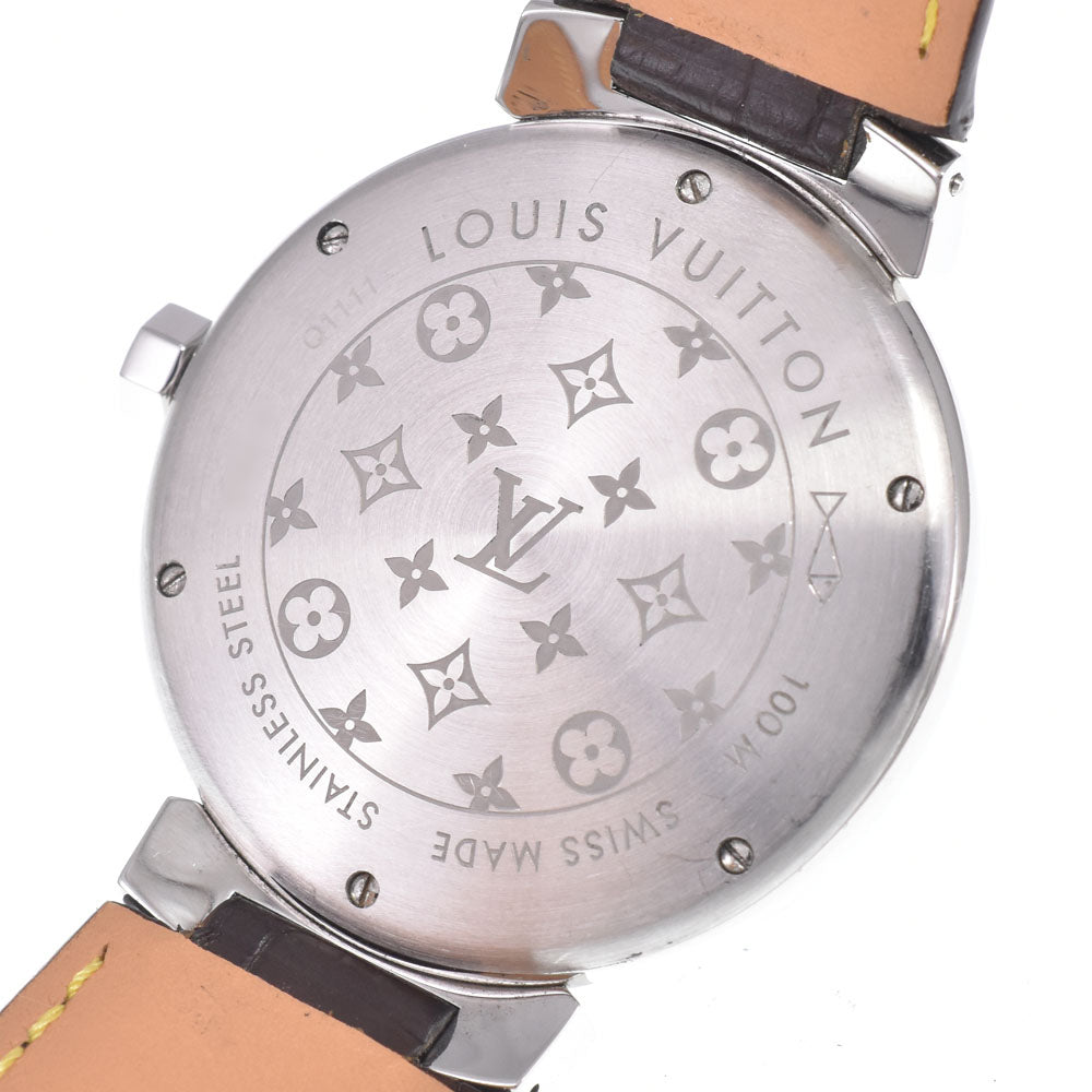 with paper LOUIS VUITTON Tambourg GM Q1111 Brown Dial Quartz Men's
 Watch J#150376
