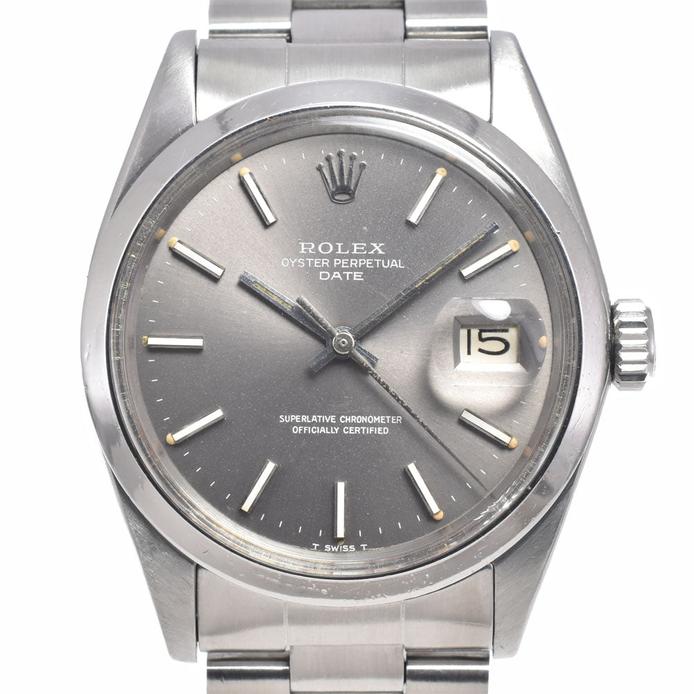ROLEX Oyster perpetual date 1500 vintage Cal.1570 gray Dial Automatic Men's
 Watch K#150382