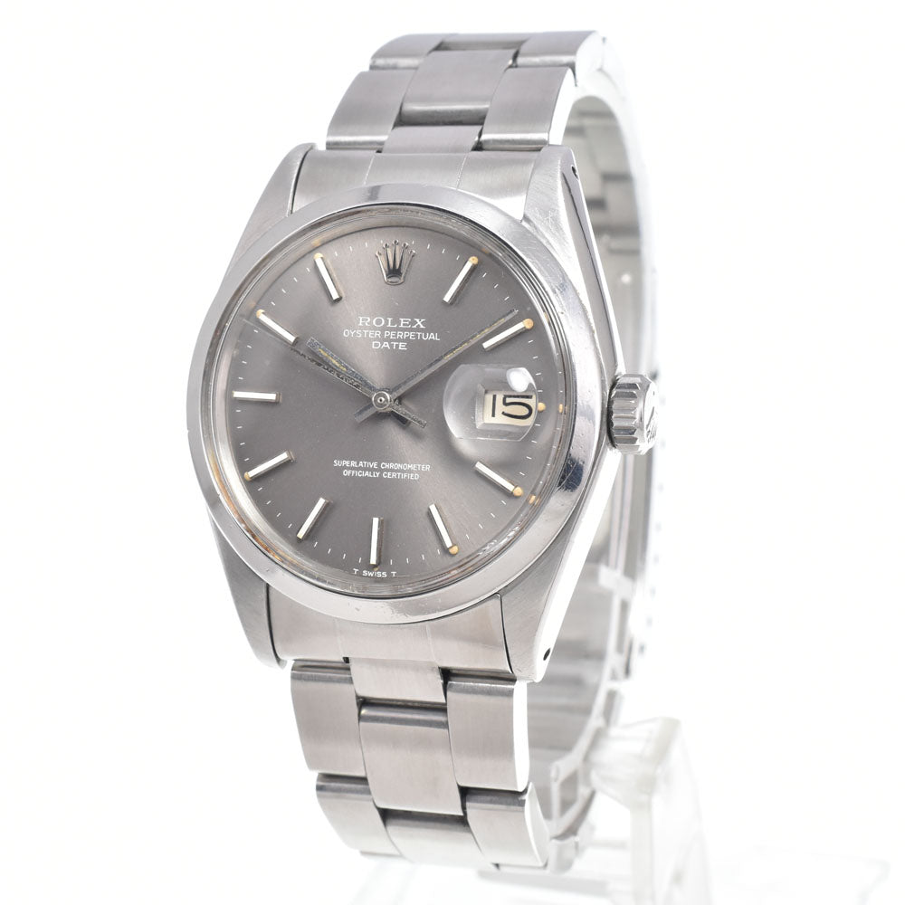 ROLEX Oyster perpetual date 1500 vintage Cal.1570 gray Dial Automatic Men's
 Watch K#150382
