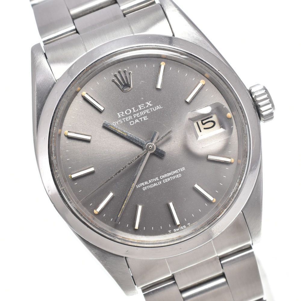 ROLEX Oyster perpetual date 1500 vintage Cal.1570 gray Dial Automatic Men's
 Watch K#150382
