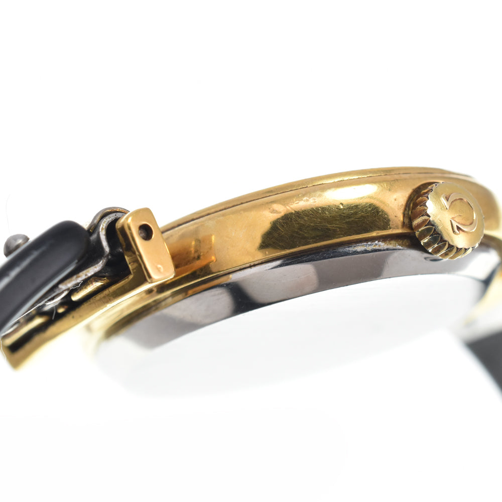 OMEGA De Ville Gold Plated / Leather gold Dial Hand Winding Ladies
 Watch I#150383