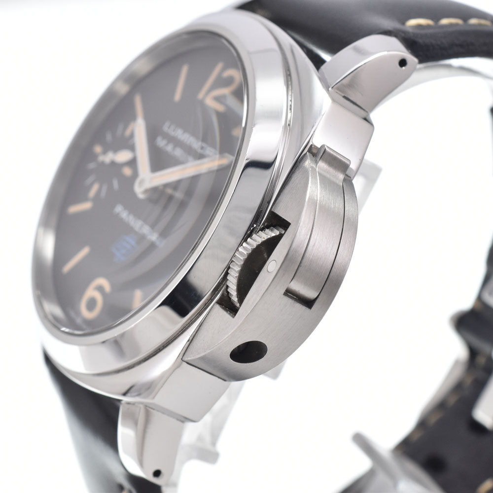 PANERAI Luminor Marina Logo Acciaio PAM00631 black Dial Hand Winding Men's
 Watch K#150400