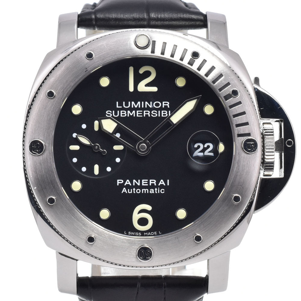 with paper PANERAI Luminor Submersible PAM00024 black Dial Automatic Men's
 Watch J#150401