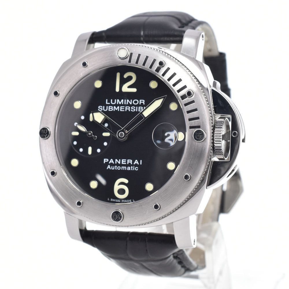 with paper PANERAI Luminor Submersible PAM00024 black Dial Automatic Men's
 Watch J#150401