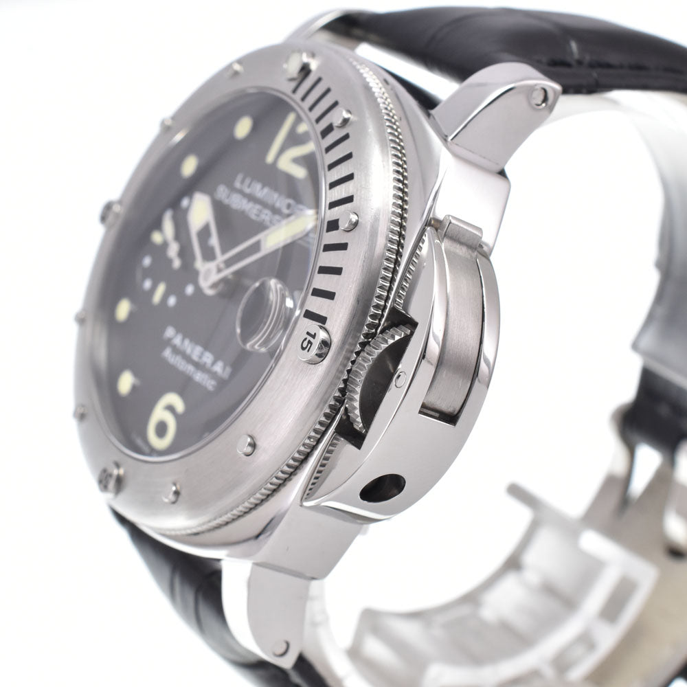 with paper PANERAI Luminor Submersible PAM00024 black Dial Automatic Men's
 Watch J#150401