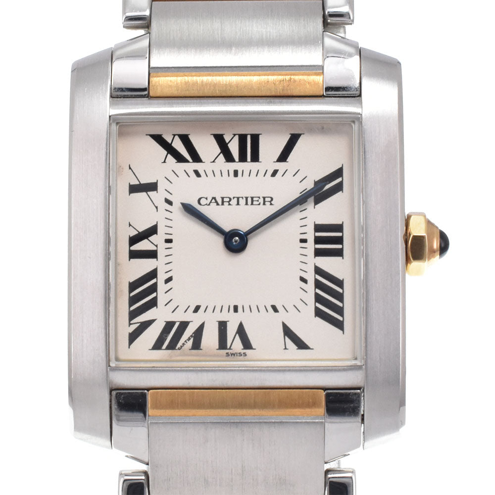 CARTIER Tank francaise MM W51006Q4 Stainless Steel/YG Silver Dial Quartz Unisex
 Watch N#150403