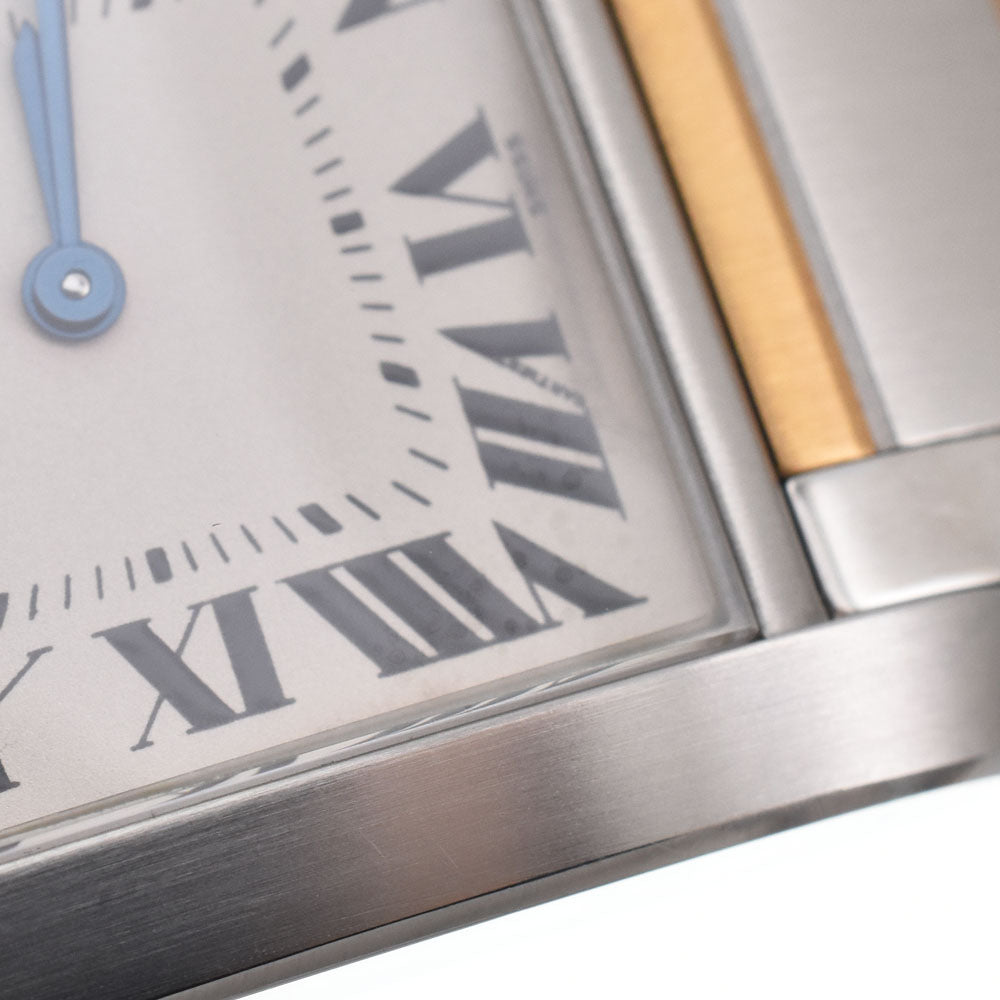 CARTIER Tank francaise MM W51006Q4 Stainless Steel/YG Silver Dial Quartz Unisex
 Watch N#150403