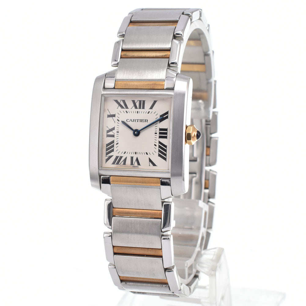 CARTIER Tank francaise MM W51006Q4 Stainless Steel/YG Silver Dial Quartz Unisex
 Watch N#150403