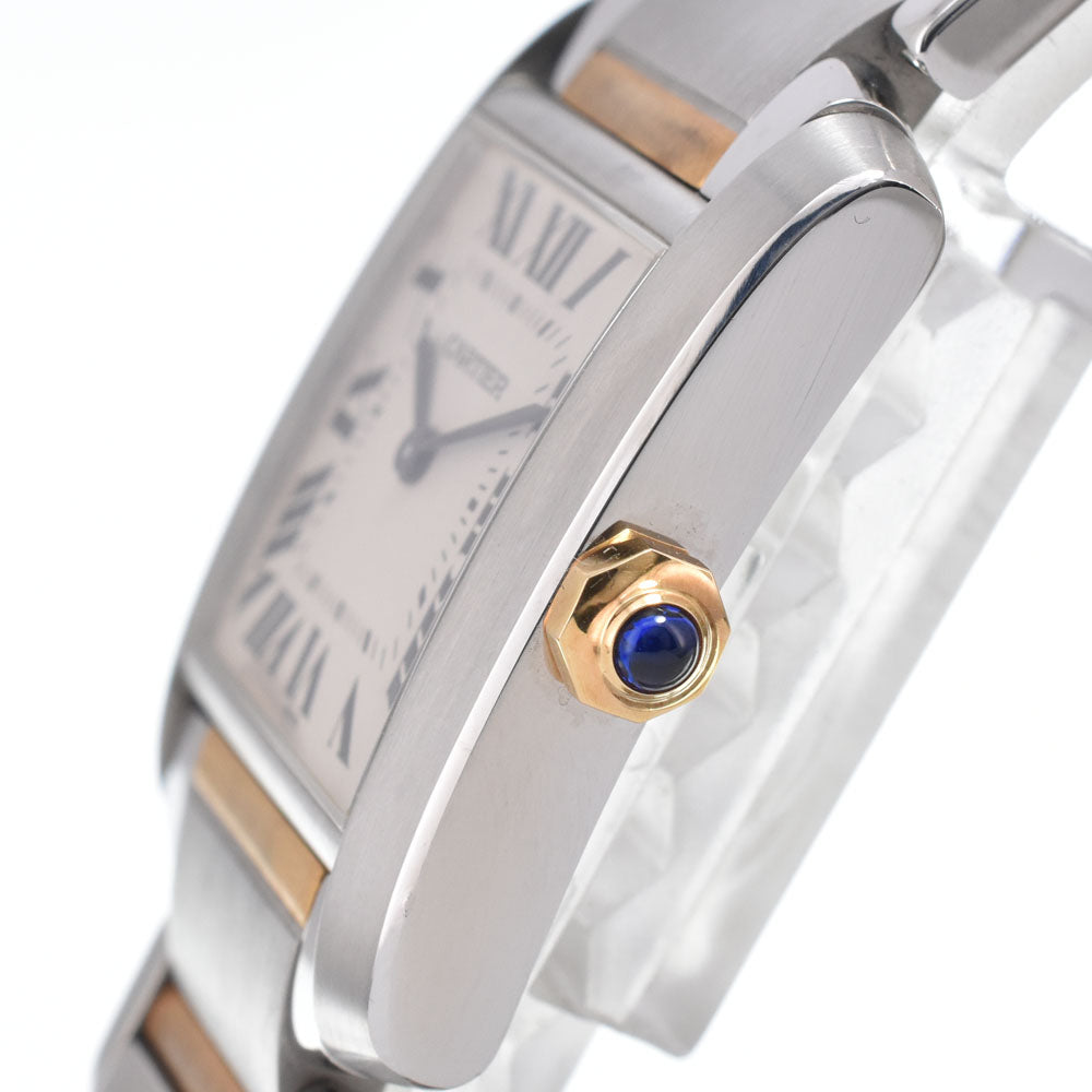 CARTIER Tank francaise MM W51006Q4 Stainless Steel/YG Silver Dial Quartz Unisex
 Watch N#150403