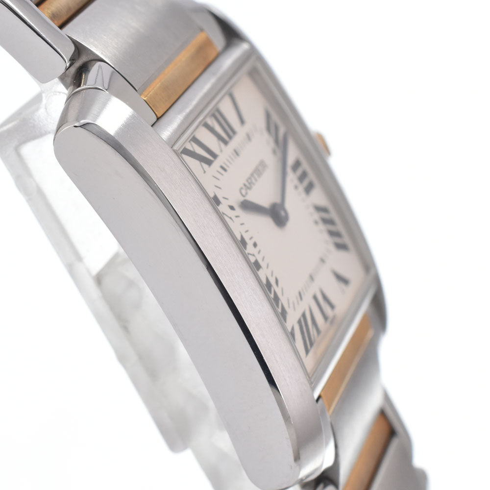 CARTIER Tank francaise MM W51006Q4 Stainless Steel/YG Silver Dial Quartz Unisex
 Watch N#150403