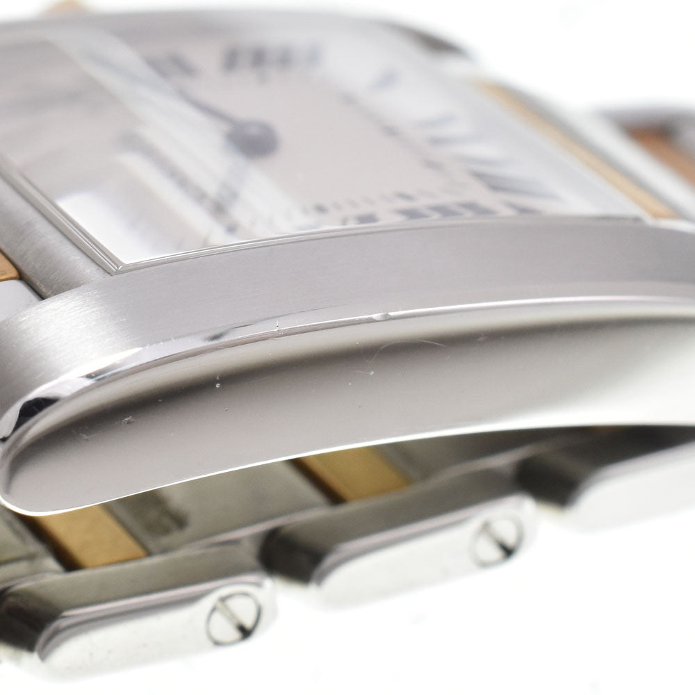 CARTIER Tank francaise MM W51006Q4 Stainless Steel/YG Silver Dial Quartz Unisex
 Watch N#150403