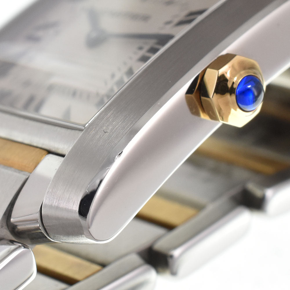 CARTIER Tank francaise MM W51006Q4 Stainless Steel/YG Silver Dial Quartz Unisex
 Watch N#150403