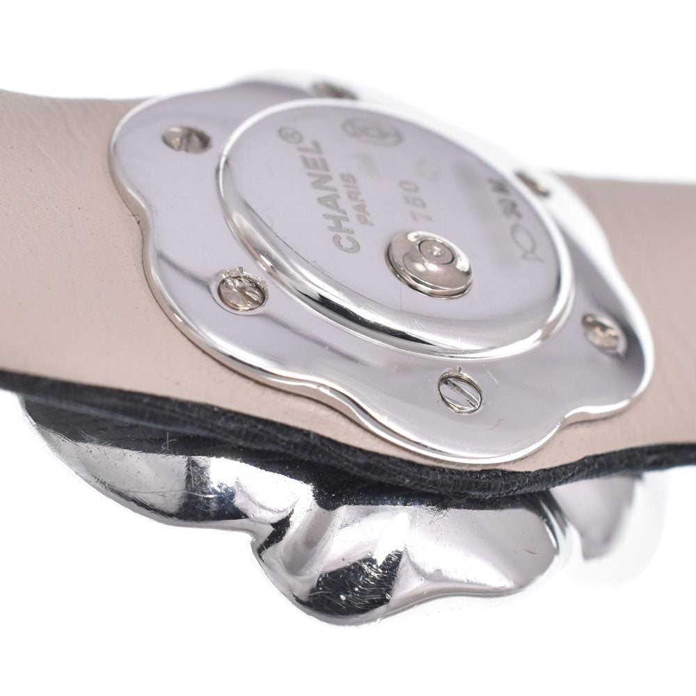CHANEL Camelia H1186 Diamond/Sapphire Bezel White shell Dial Quartz Ladies
 Watch J#150406