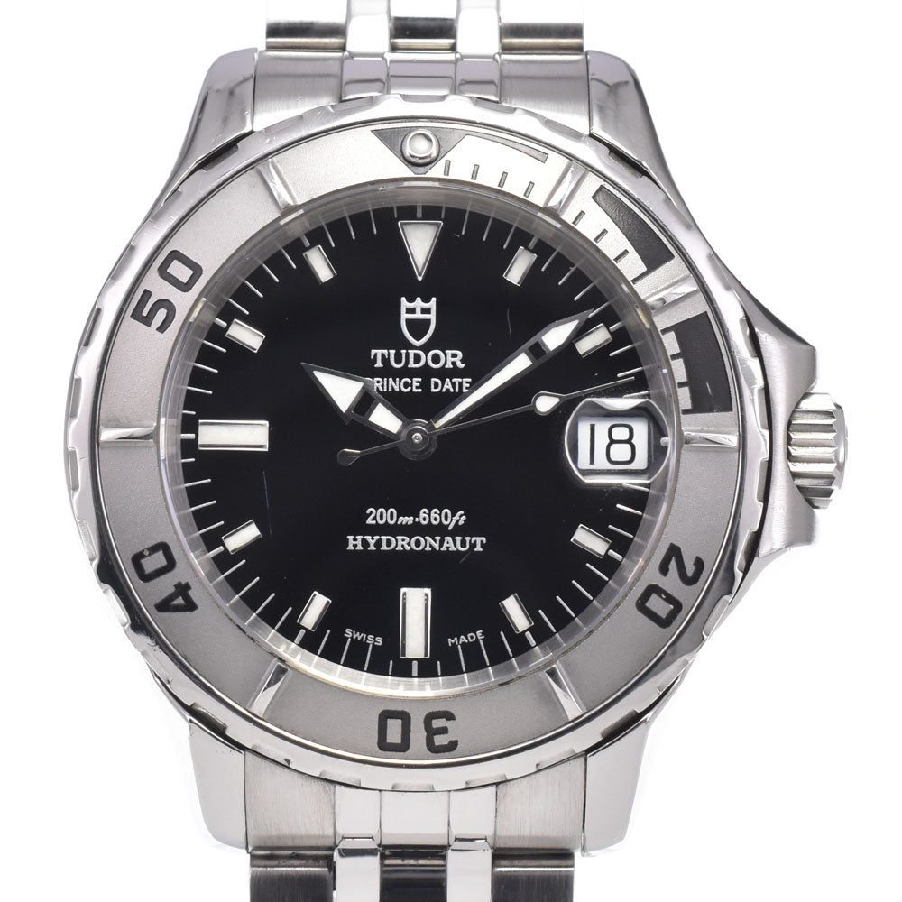 with paper TUDOR Prince Date Hydronaut 85190 Date black Dial Automatic Men's
 Watch K#150408