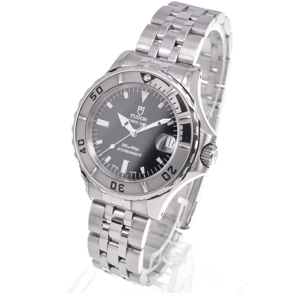 with paper TUDOR Prince Date Hydronaut 85190 Date black Dial Automatic Men's
 Watch K#150408