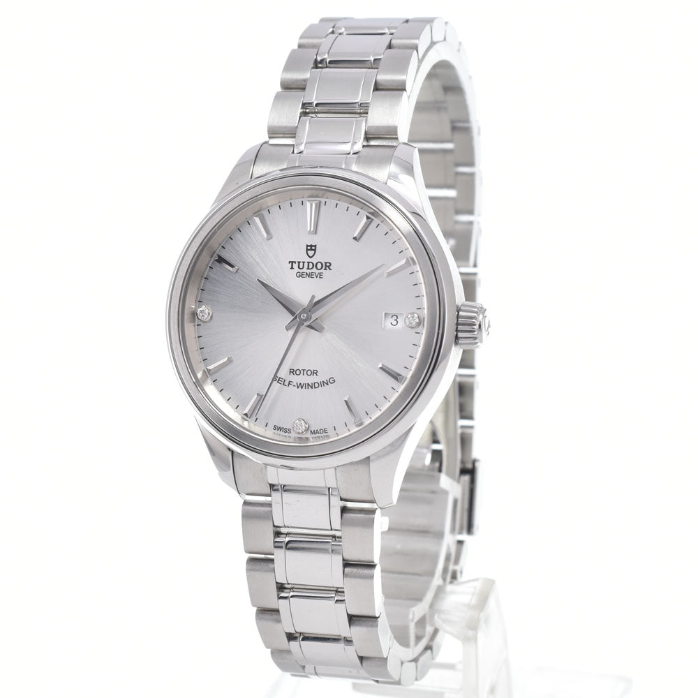 with paper TUDOR style 12300 3P Diamond Date Silver Dial Automatic Unisex
 Watch K#150411