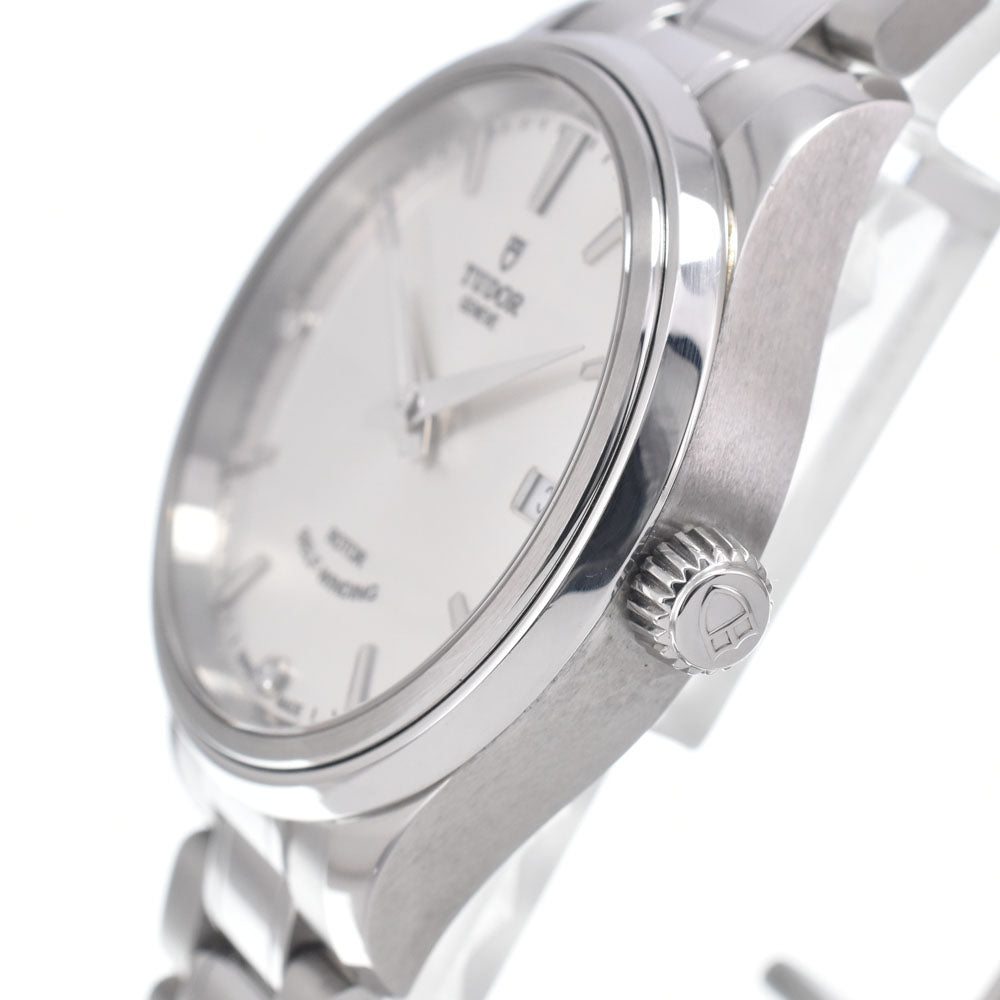 with paper TUDOR style 12300 3P Diamond Date Silver Dial Automatic Unisex
 Watch K#150411