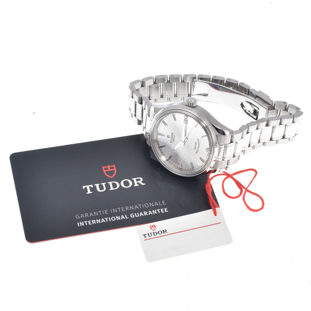 with paper TUDOR style 12300 3P Diamond Date Silver Dial Automatic Unisex
 Watch K#150411