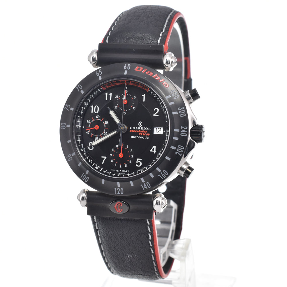 with paper PHILIPPE CHARRIOL Diablo SVR 060D.98.755 black Dial Automatic Men's
 Watch J#150427